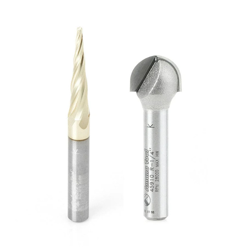 2-piece Carving Bit Set (Iconic) by Amana Tool